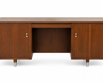 Vintage Mid-Century Modern Alma Desk Co. Executive Credenza. Delivery Priced Separately.