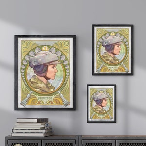 Princess Leia Organa General Carrie Fisher Star Wars Return of the Jedi Original Illustration Portrait Poster Print - 4 Sizes Available