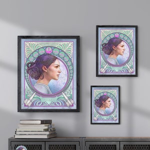 Padme Amidala Star Wars Episode 1 2 3 Original Illustration Portrait Poster Print - 4 Sizes Available