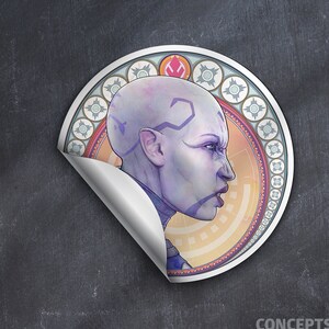 Asajj Ventress - Nika Futterman -  3&quot; Vinyl Laptop or Water Bottle Weatherproof Stickers by Jacob Sparks- Individual Decal