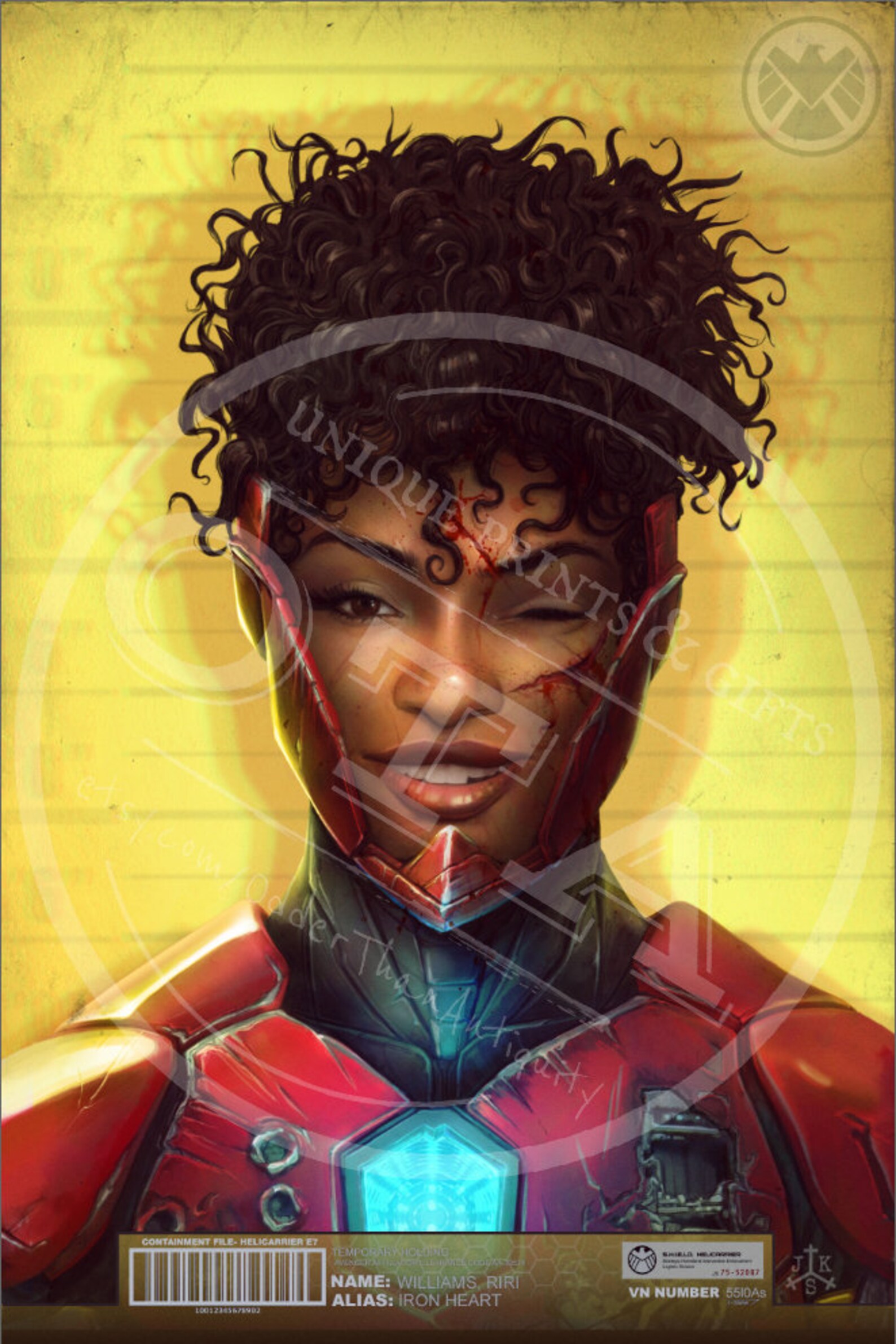 Marvel Comics Ironheart Riri Williams Lineup May Mugshot Etsy