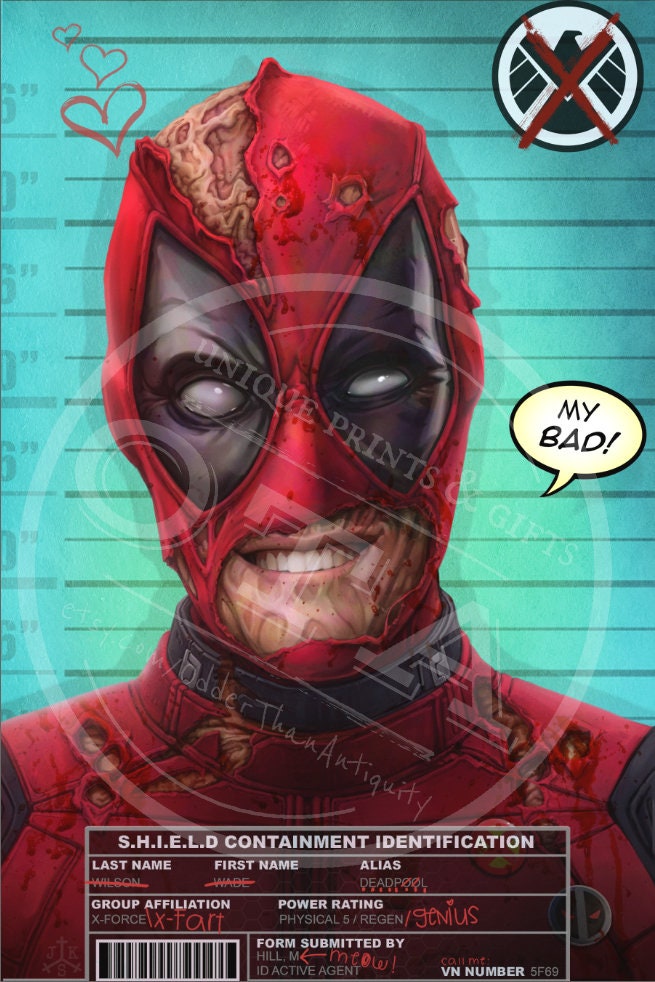 デッドプール ポスター　ロブライフェルド　サイン入り デッドプール ポスター ロブライフェルド サイン入り アメコミ