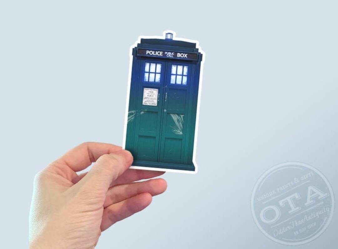 Battleworn TARDIS Sticker: Doctor Who Police Box, 3in Vinyl - Etsy
