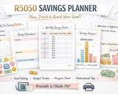 R5050 Savings Planner – Digital PDF, Track Your Savings, Budget Planner, Printable Money Tracker