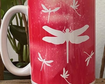 Dragonfly Mug with Friendship Quote | “Friends Are the Family You Choose”