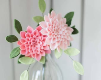 Single Stem Felt Dahlia