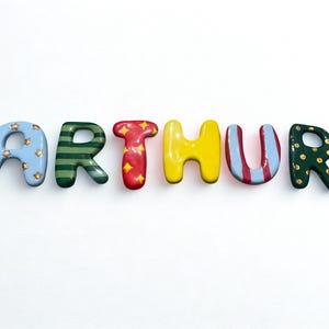 Personalised clay bubble style handmade letters nursery decor wall sign