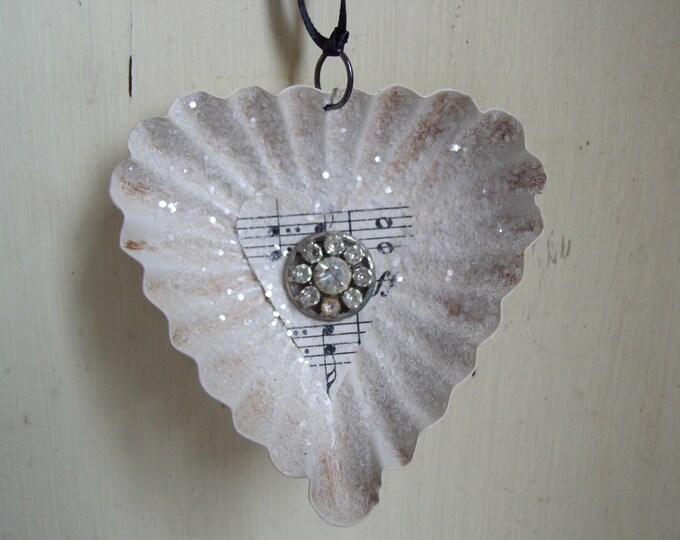 Tart Tin Heart Ornament Valentine Etsy