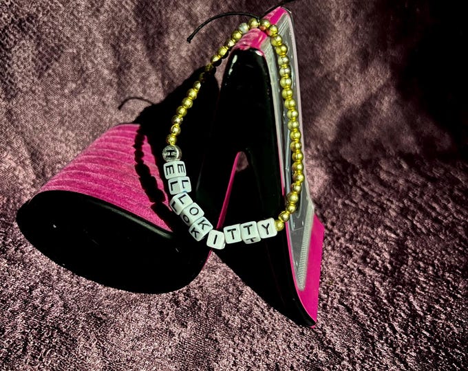 Handmade Beaded Word Bracelet - Personalized Stacking Jewelry