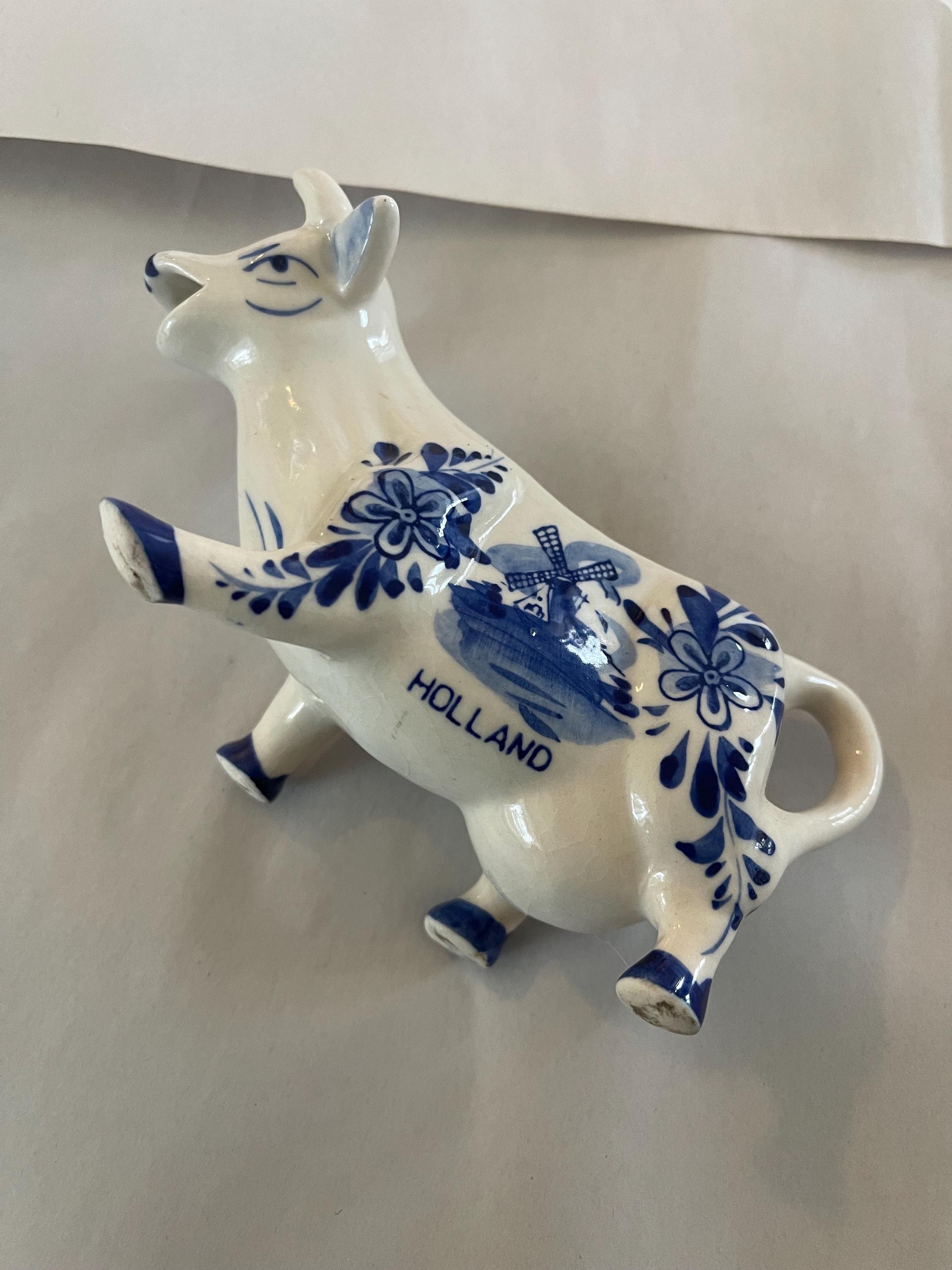 Delft Cow Figurine - Etsy