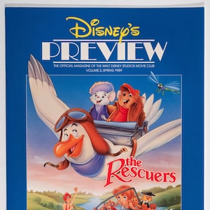 Vintage Disney's the Rescuers Preview Magazine, 1989 - Etsy