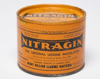 Vintage Tin Nitragin tin collectible Advertising Tin 1930s