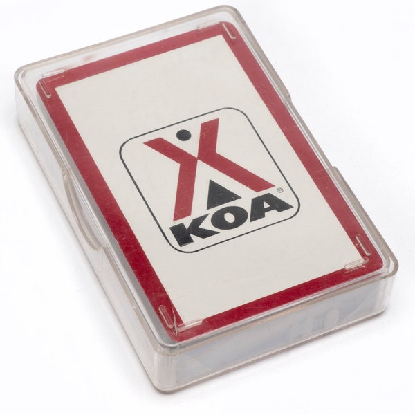 Vintage playing cards Sealed KOA Campground of America deck of playing cards in plastic box #120