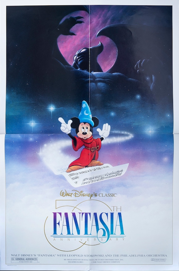 Vintage Disney Program FANTASIA 50th Anniversary Commemorative