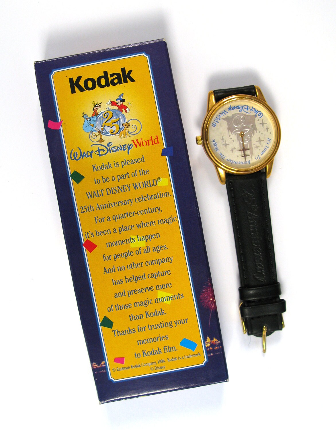Vintage Wristwatch Walt Disney World Eastman Kodak 25th