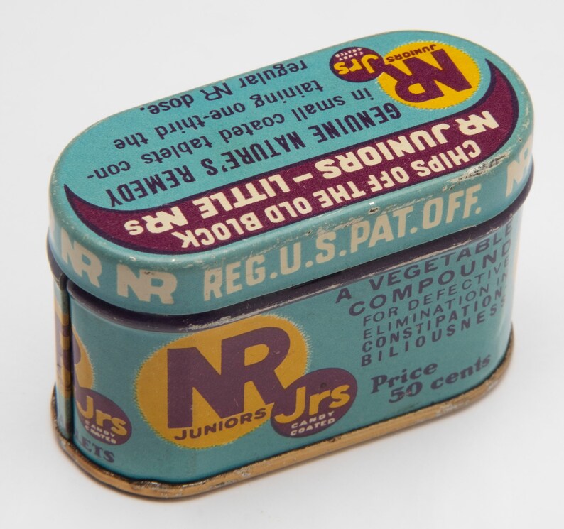 Vintage Tin Nature's Remedy NR Juniors Little NRS Laxative ...