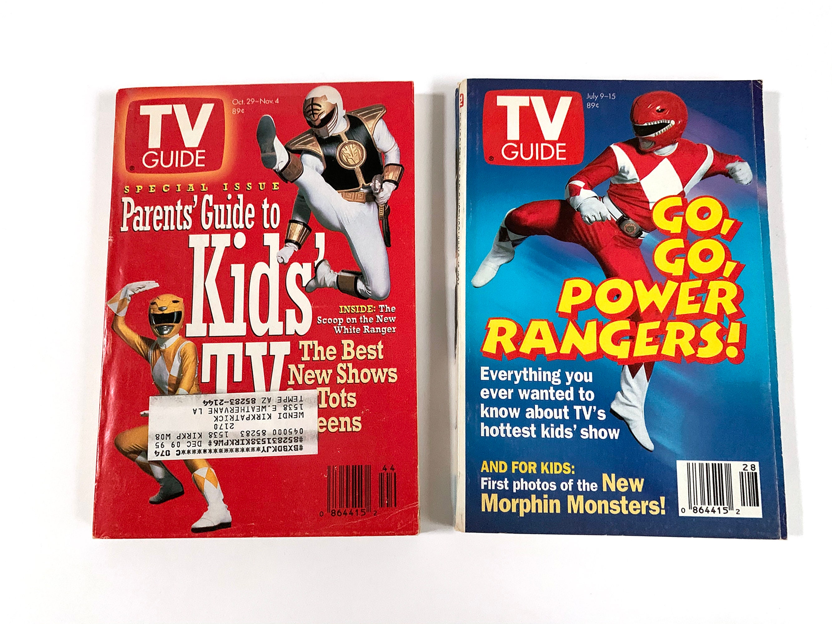 Vintage TV Guide Magazines POWER RANGERS July 9-15 1994 Oct. 29th 1994