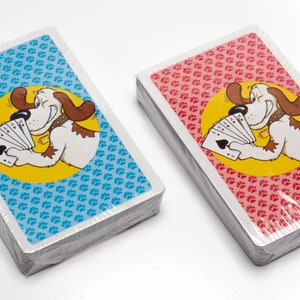 Vintage Sealed Playing Cards: Lucky Dogs Bridge Double Deck