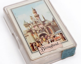 Vintage deck of SEALED cards DISNEYLAND Cinderellas castle Advertising promotional cards collectible deck of playing cards #64