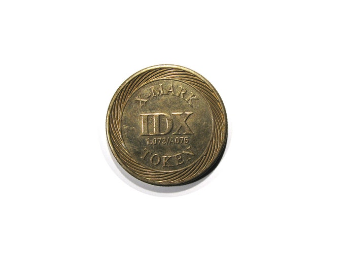 Vintage Token Arcade Token Xmark idx Token Gaming Coin Goldtone by Idx