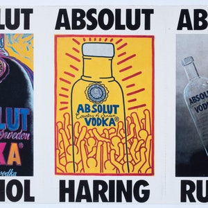 Vtg Postcards ABSOLUT VODKA Postcards Unposted 1980
