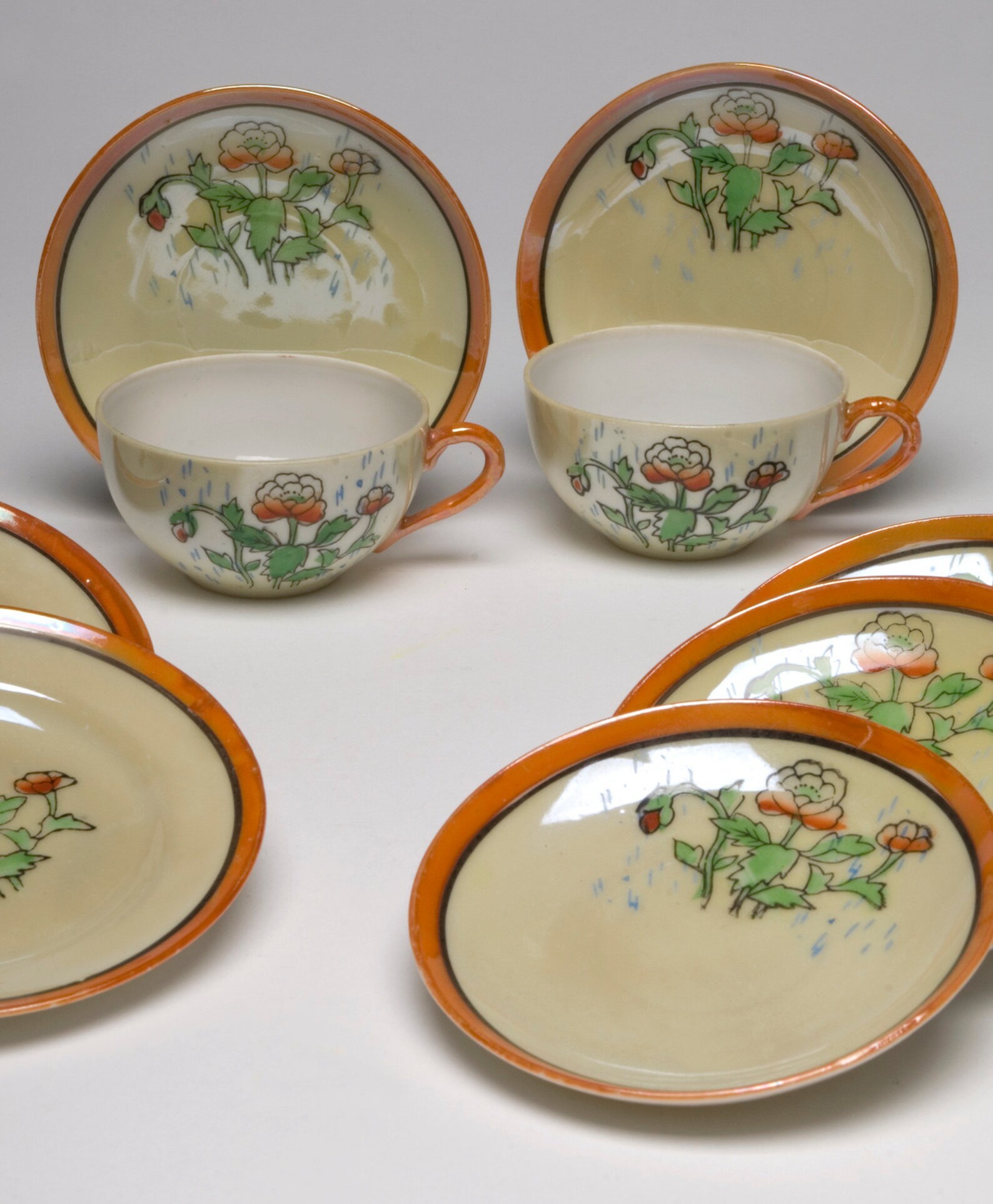 Vintage Doll Tea Set 11 Piece Set Porcelain Lusterware Gold Etsy UK