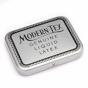 Vintage condom Tin Modern-Tex Condom Genuine Liquid Latex condoms contains 2 condoms.