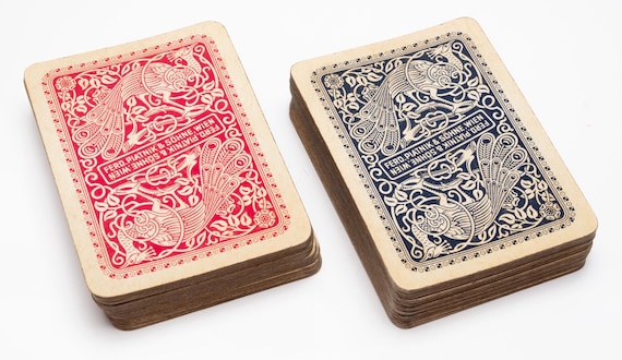 Antique Piatnik Playing Cards Double Deck, Peacock Design, Vienna