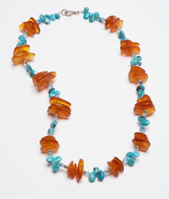 Amber and 2024 turquoise necklace