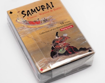 Spielkarten, japanische Samurai 54 Drucke Sammlung von Samurai-Bildern VERSIEGELT