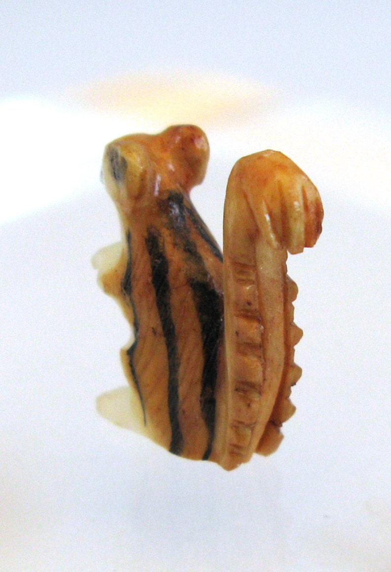 Vintage squirrel hard celluloid miniature squirrel toy 1930's made in Japan image 2