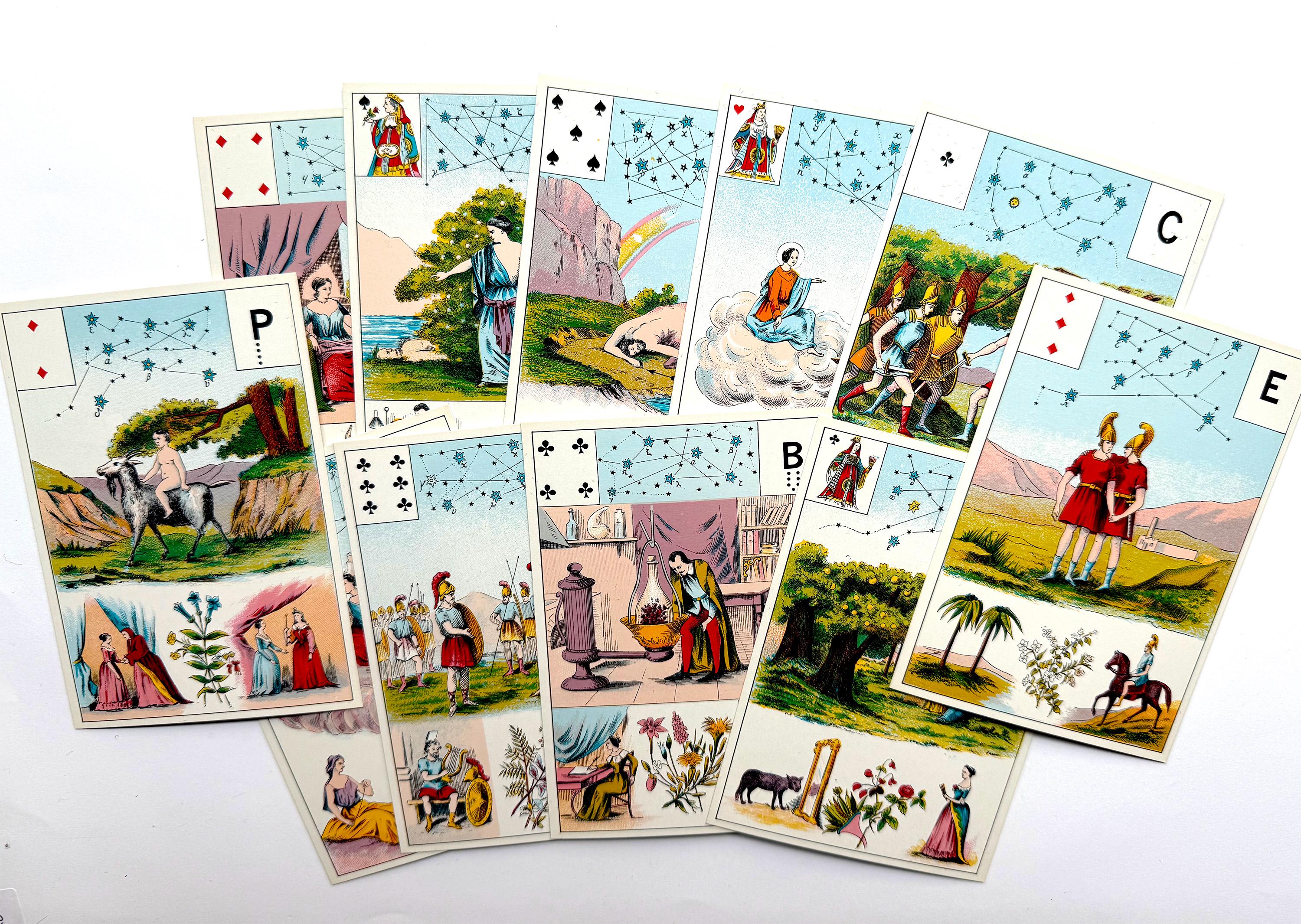 Le Grand Jeu de Mlls Lenormand / Astro Mythologcal Lenormand Deck / PDF Gude EBook / En nglés