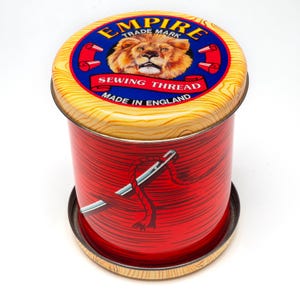 Vintage tin Empire Pure Cotton Sewing thread Decorative tin, Made in England MINT