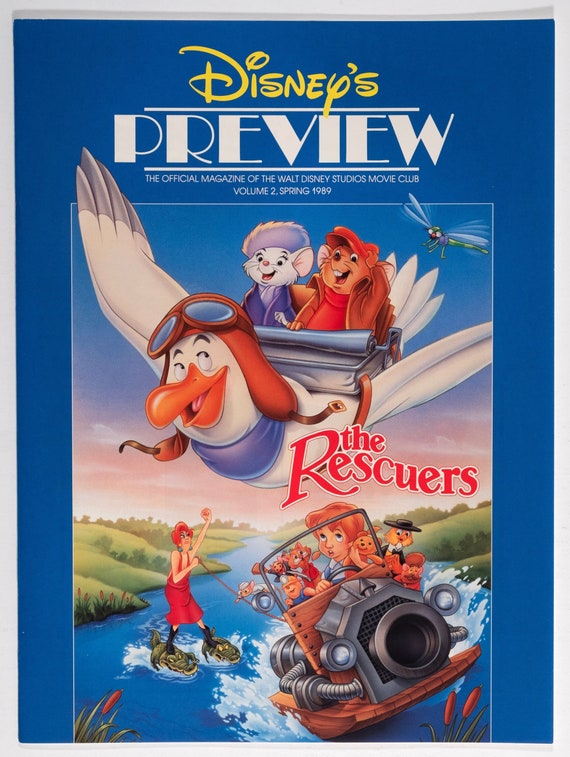 Vintage Disney's the Rescuers Preview Magazine, 1989 - Etsy