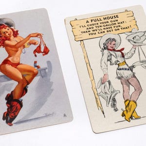 Vintage deck of playing cards, Western Carloading Co with Joyce Ballantyne pin-ups Advertising promotional cards,#103