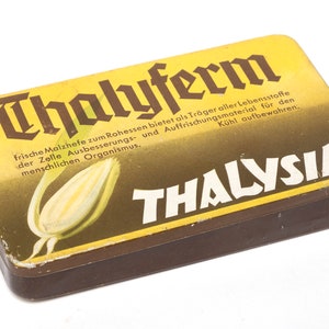 Vintage Thalyferm Thalysia Advertising Tin: 1930s Leipzig