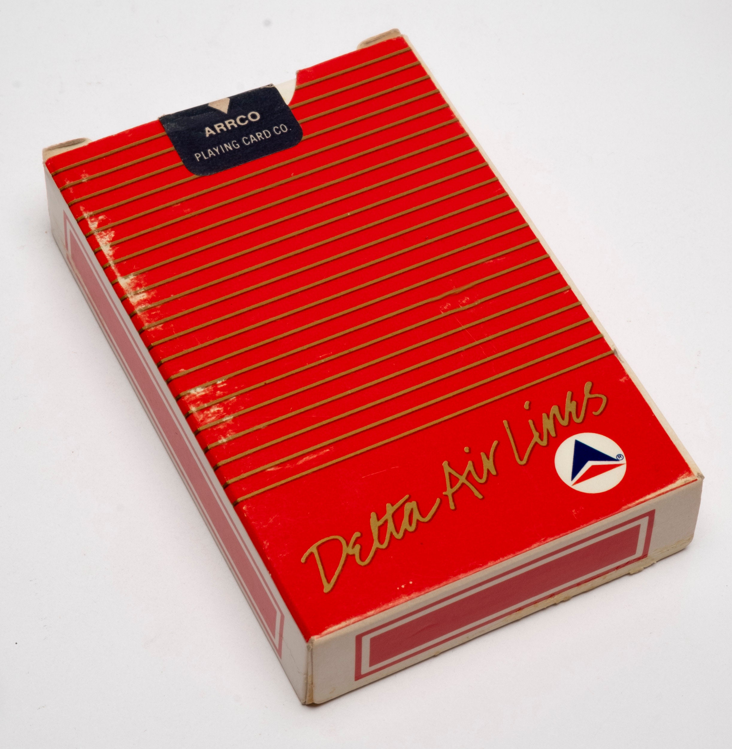 Vintage Deck of SEALED Cards DELTA AIRLINES Red & Gold Stripe Etsy