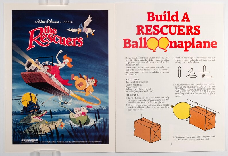 Vintage Disney's the Rescuers Preview Magazine, 1989 - Etsy