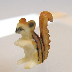 Vintage squirrel hard celluloid miniature squirrel toy 1930's made in Japan image 1