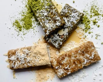 Matcha & Maca Mini Raw Bar Multi Pack - Superfood, Organic, 100% Natural, Raw, Maple Syrup, Vanilla, Chia