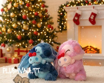 Valentine's Stitch Couple Plush | Kawaii Duo Collectible Dolls a4 | Valentine's Day, Lilo Fandom Gift