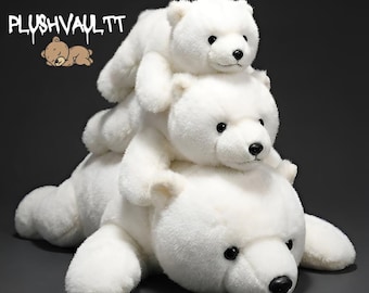 Premium Realistic Bear Plush - Polar, Panda, Brown Bear - Ultra Soft Stuffed Animal - Nursery Decor Gift - 3 Sizes