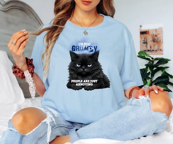 Grumpy Cat Shirt | People Are Just Annoying Tee | Sarcastic Humor Top