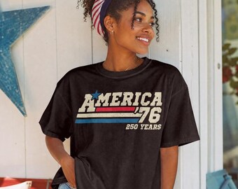 America 76 250 Years Retro Vintage 1776 2026 Patriotic 4th July Svg Png Cricut DTF