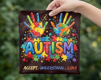 Autismus Bewusstsein PNG, Akzeptieren Verstehen Liebe Design, Autismus Puzzle Grafik, Autismus Unterstützung Sublimationspng, Autismus Lehrer, dtfdesign,