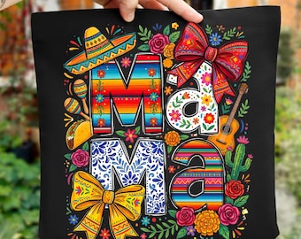 Cinco De Mayo Mama PNG | Mexikanische Fiesta Mom Sublimationsdesign | Sombrero Serape Blumenhemd digitaler Download