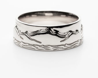 The Shadowed Mountain Ring - 14K White Gold