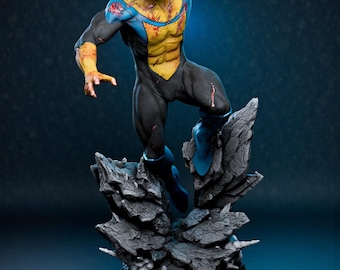 Battle Damaged Superhero Figure STL – Dynamic Action Pose – Pre-Supported 3D Print Model – Collectible Statue