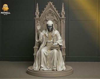 Kingdom of Heaven King Baldwin IV Statue on Throne 3D STL File