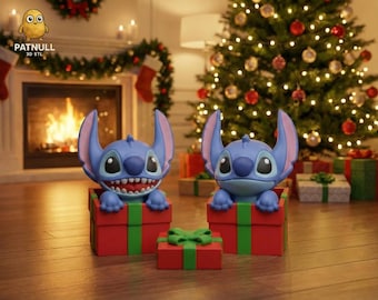 Stitch Giftbox Figure 3D STL & 3MF Files